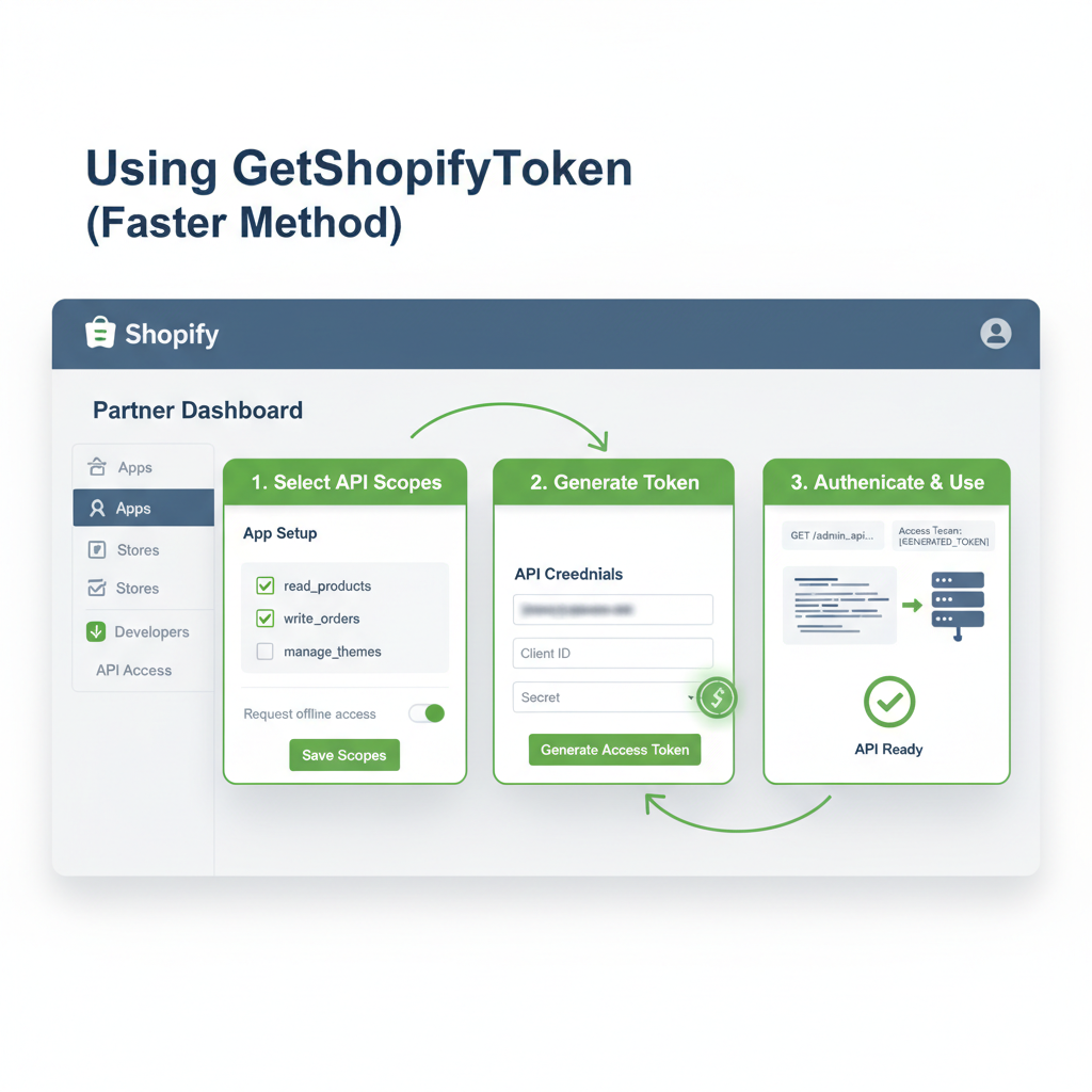 Illustration: Using GetShopifyToken (Faster Method)