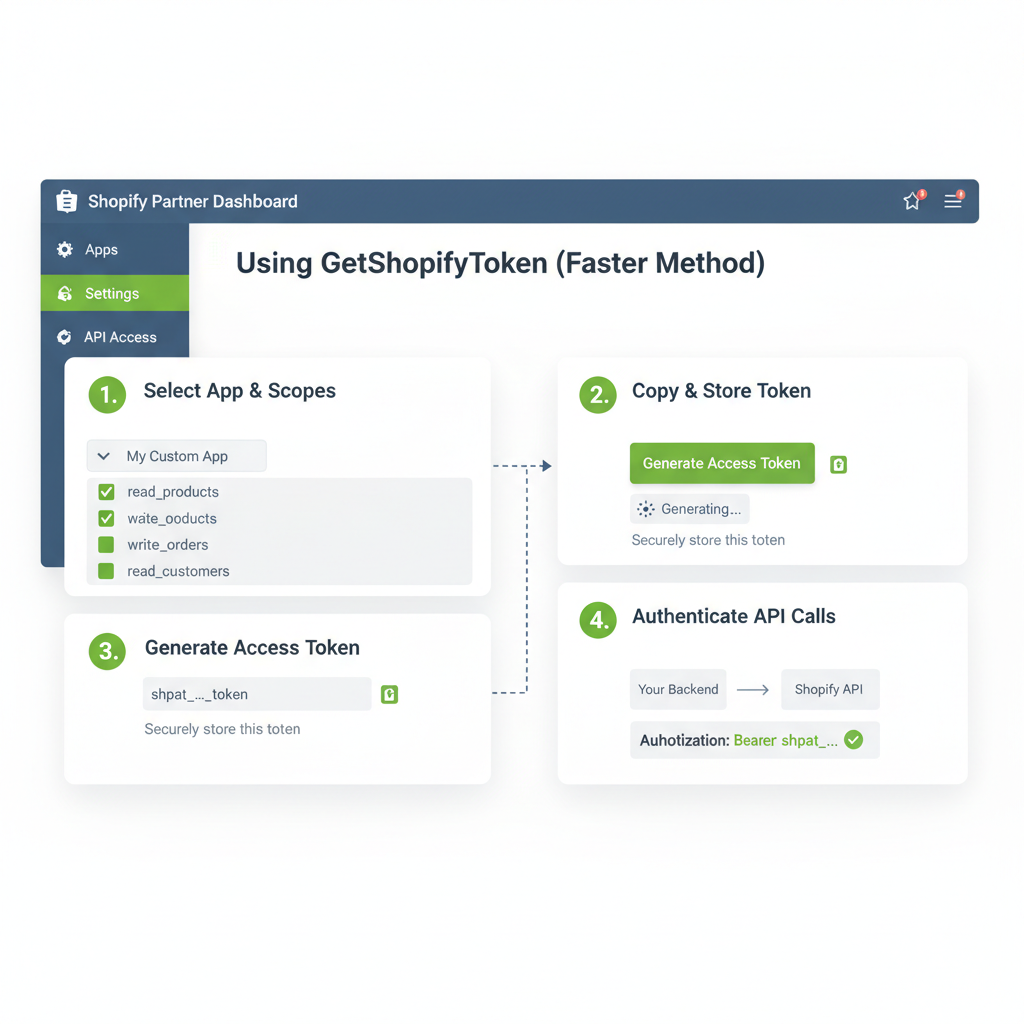 Illustration: Using GetShopifyToken (Faster Method)