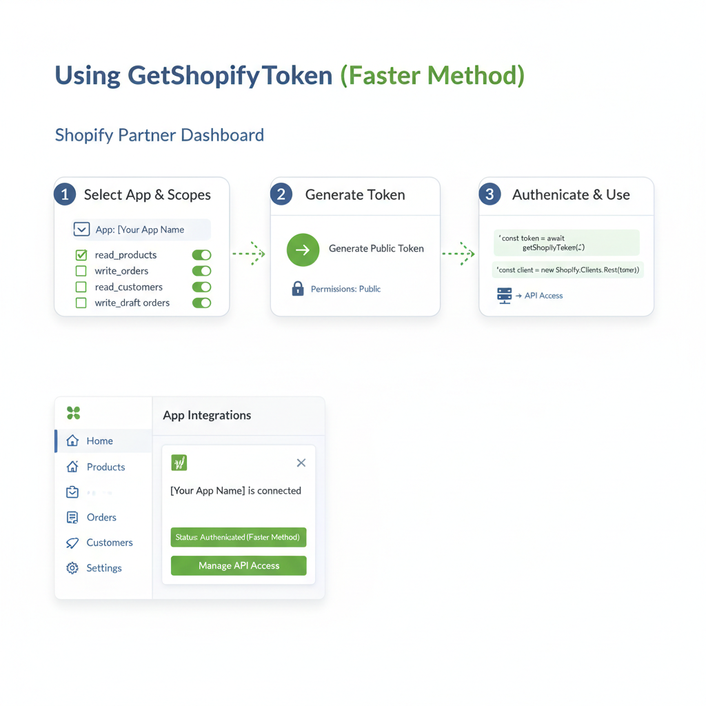 Illustration: Using GetShopifyToken (Faster Method)