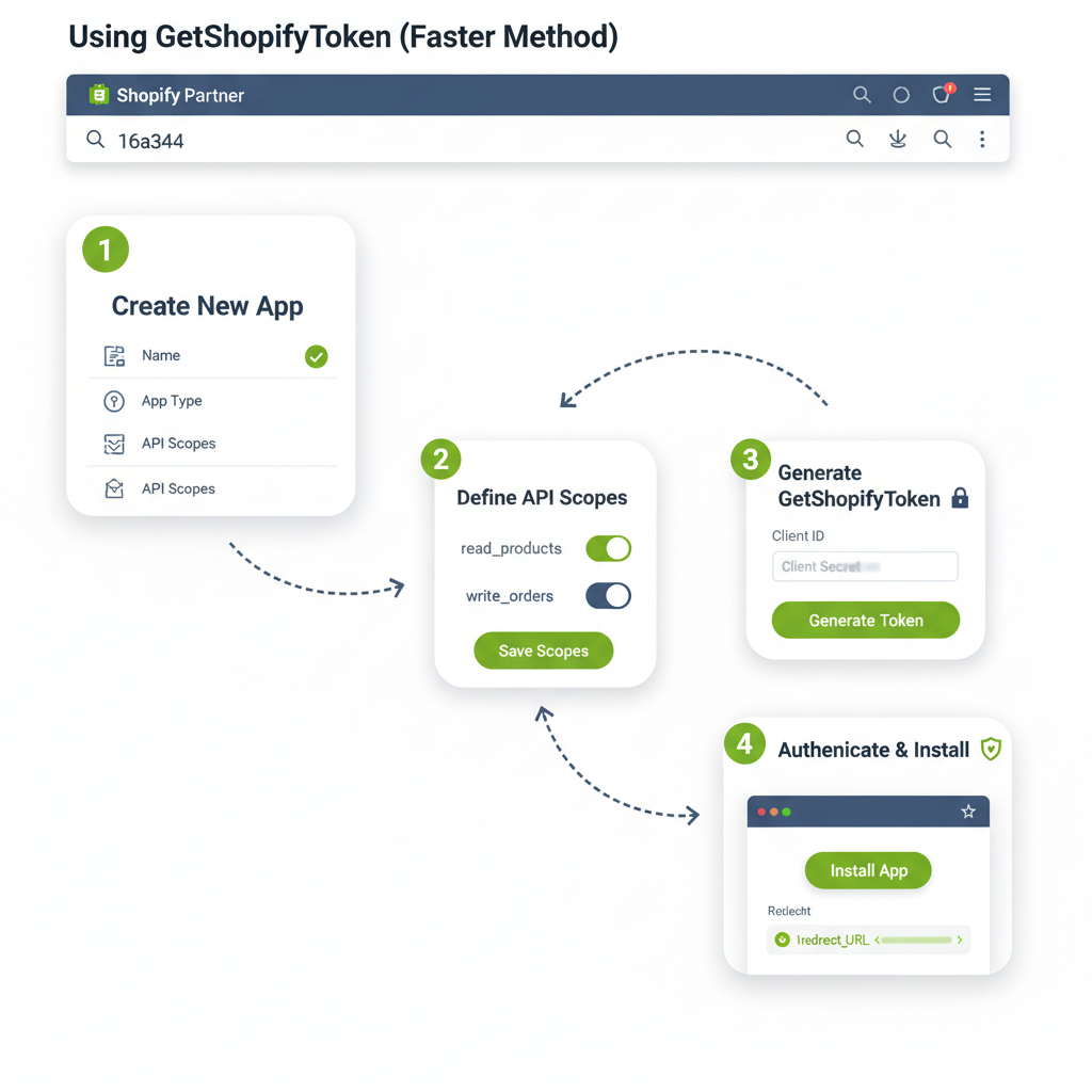 Illustration: Using GetShopifyToken (Faster Method)