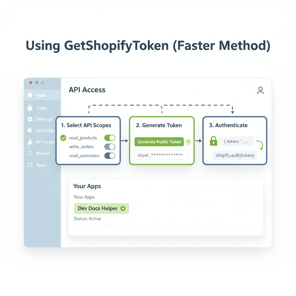 Illustration: Using GetShopifyToken (Faster Method)
