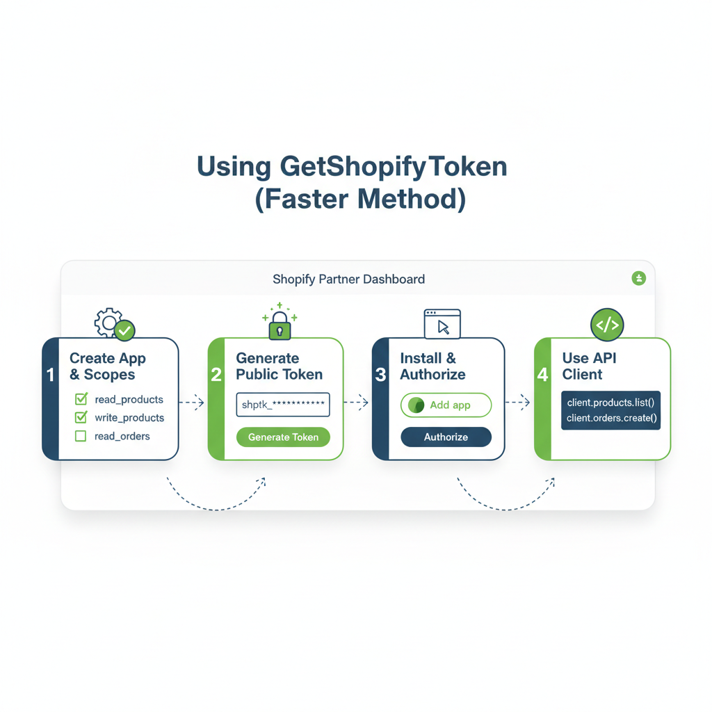 Illustration: Using GetShopifyToken (Faster Method)